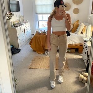 Motel Rocks Straight Leg Jeans - Winter Sand Wash